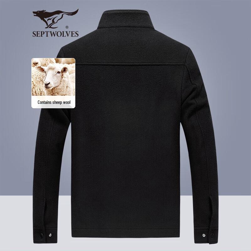 Septwolves Men's Wool Blend Winter Jacket