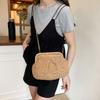 Chain Strap Shell-shaped Weave Bag Bohemian Chain Crossbody Bag Simple Beach Bag  Students