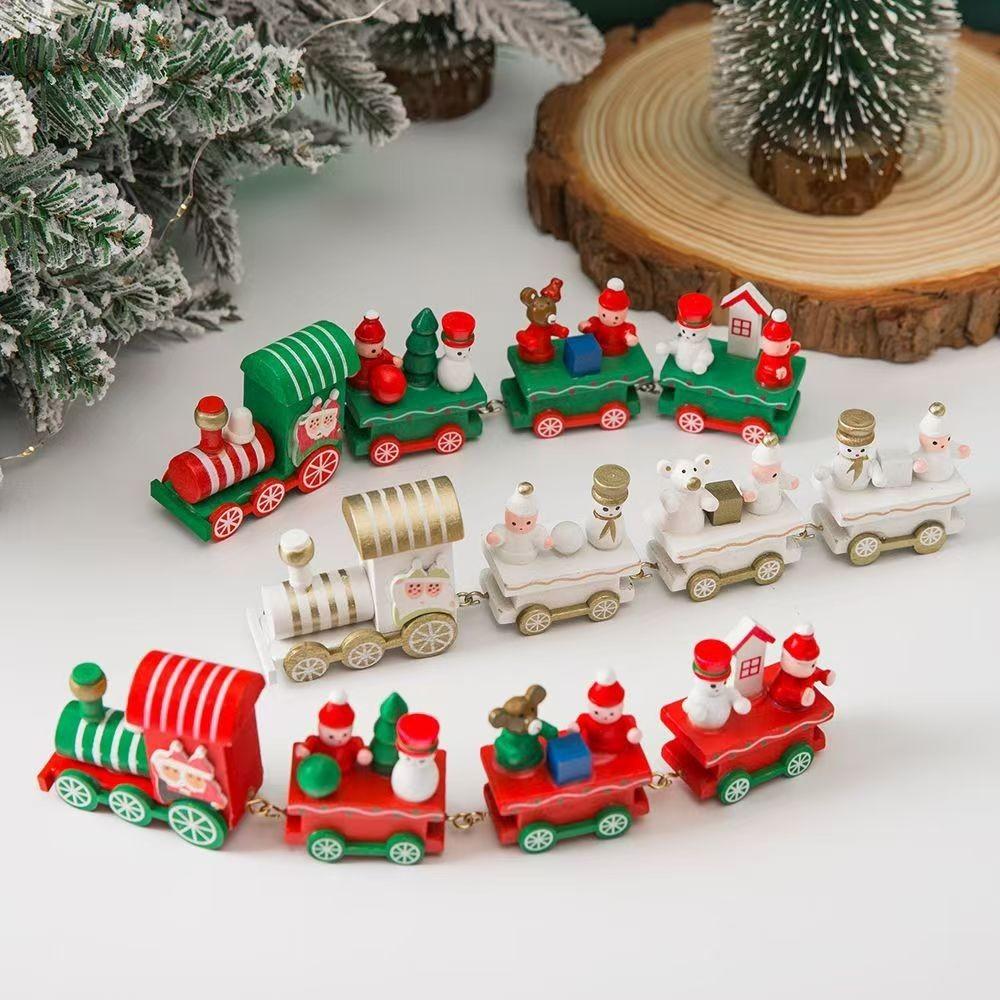 Delightful Christmas Wooden Train Decor Ideal Holiday Gift For Kids And Schools