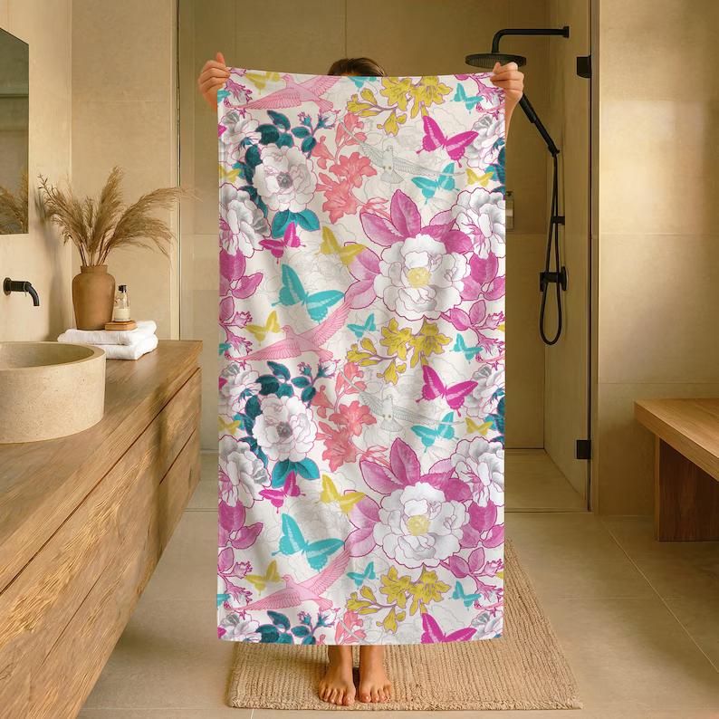 Ethereal Butterfly Beach Towel Celestial Universe Design Cosmic Butterfly Blanket Nature Inspired Towel Galaxy Beach Towels 50X100cm &1pc