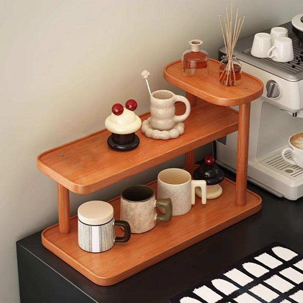 Large Capacity Cup Holder Bamboo Water Bottle Holder Multifunctional Cup Storage Rack  Kitchen