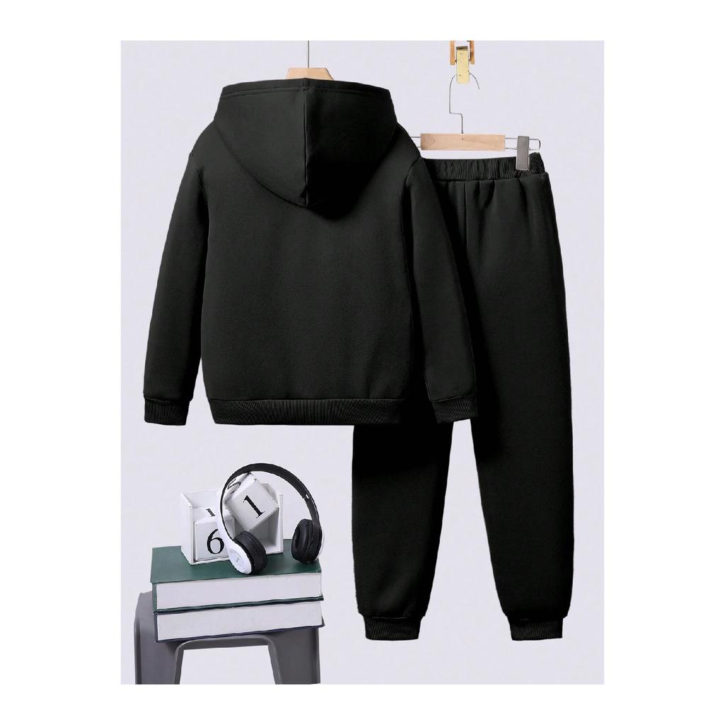 Set de trening pentru bărbați, albastru bleumarin, supradimensionat, imprimat NYC