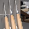 Round Hole Solid Wood Awl, Handmade DIY Leather Awl with Sheath, Sewing Tool for Crafting and Leatherworking