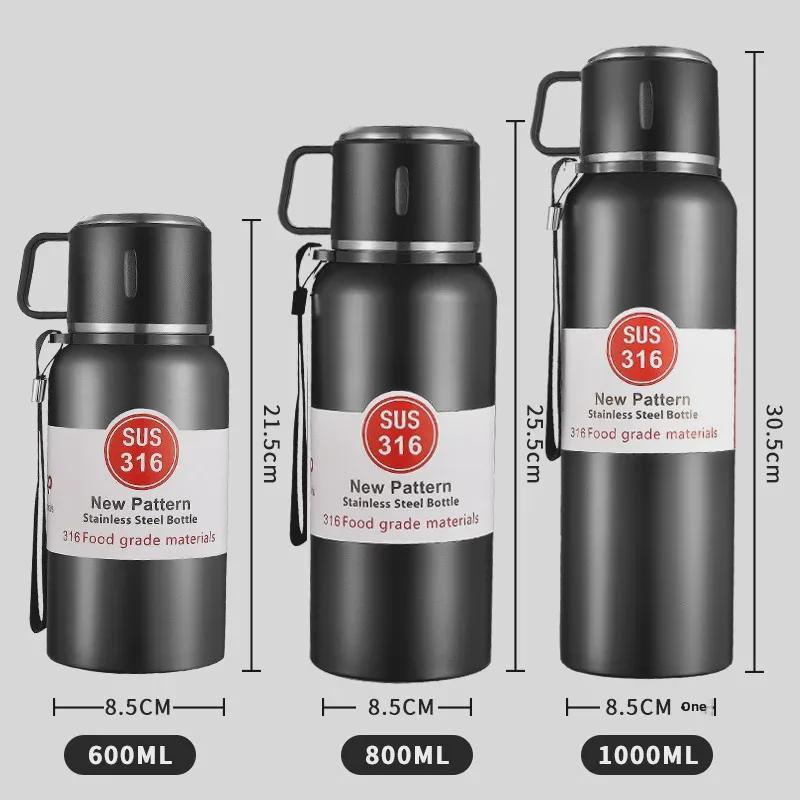 Large Capacity 316 Stainless Steel Men's Portable Thermos Cup