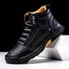 Handmade Men Leather Boots High-Top Casual Boots High Quality Sneakers for Men Lace-up Ankle Boots Hot Sale Botas Hombre