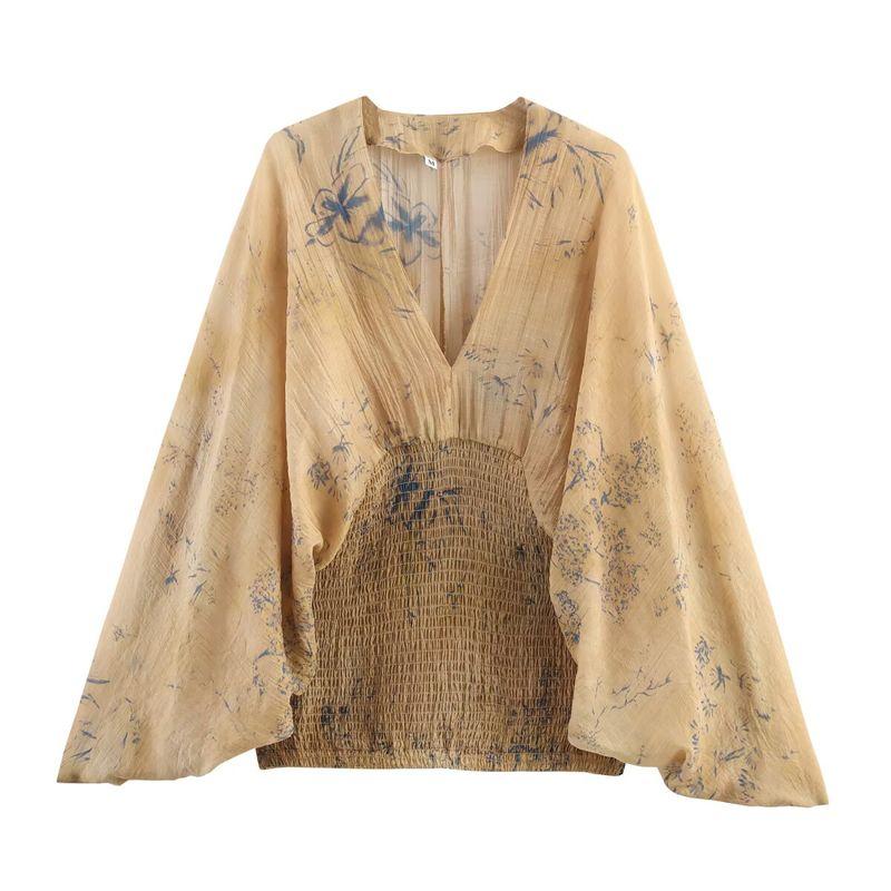 

Araltay New Arrival Fashion Style Women s Clothing Fashion All-Match Casual Minimalist V Neck Print Tops 8286005 Printed L