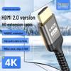 Gold-Plated HDMI 2.0 Male to Female Extension Cable, 4K HD for Computer, TV, Projector.