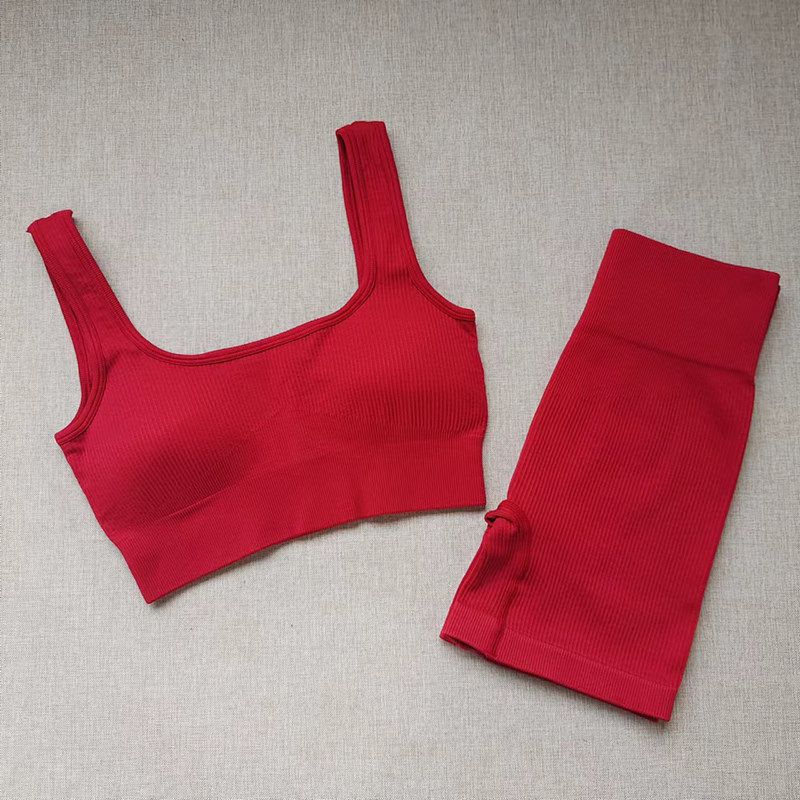 

European and American Autumn and Winter New Seamless Butt-Lifting Tight Yoga Wear Shockproof Women s Running Fitness Bra and Long Pants Sports Set