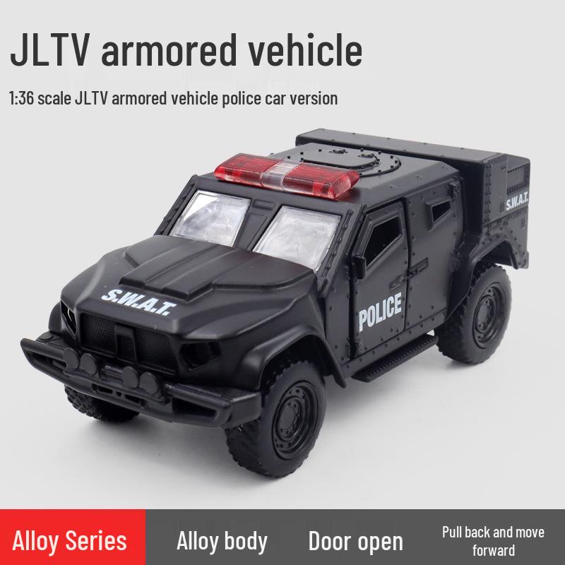 1:36 Военный JLTV Модель бронеавтомобиля из сплава Инерционная машинка Украшение для сцены с тортом