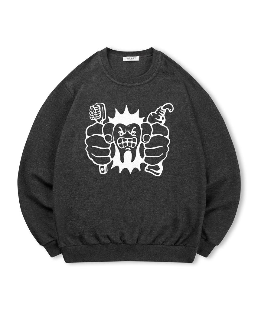 TOPBOY [Non-Fleece Or Fleece] Dentist Print Sweatshirt (C Type)
