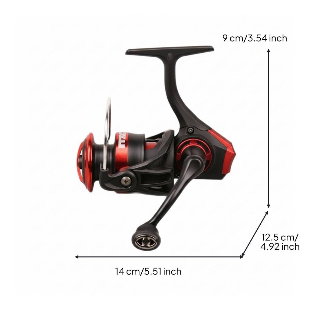 Metal Revolving Reel 5.2:1 Gear Ratio Fishing T Handle