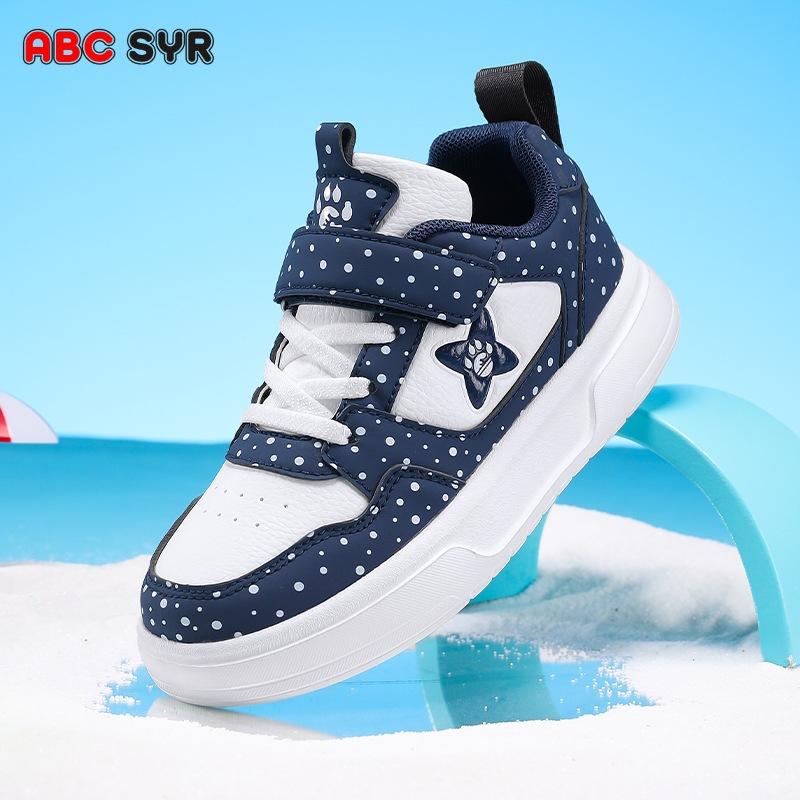 Children's Sports Shoes 2025 Autumn New Leather Comfortable Lightweight Non-slip Men and Girls Fashion Casual Children's Board Shoes Tide
