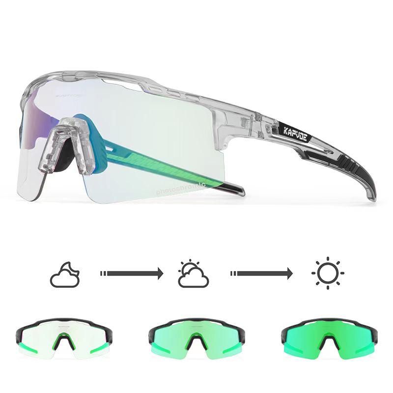 KAPVOE Photochromic Cycling Glasses Outdoor Sports Sunglasses for Man Bicycle Eyewear MTB Cycling Women Road Bike UV400 Goggles
