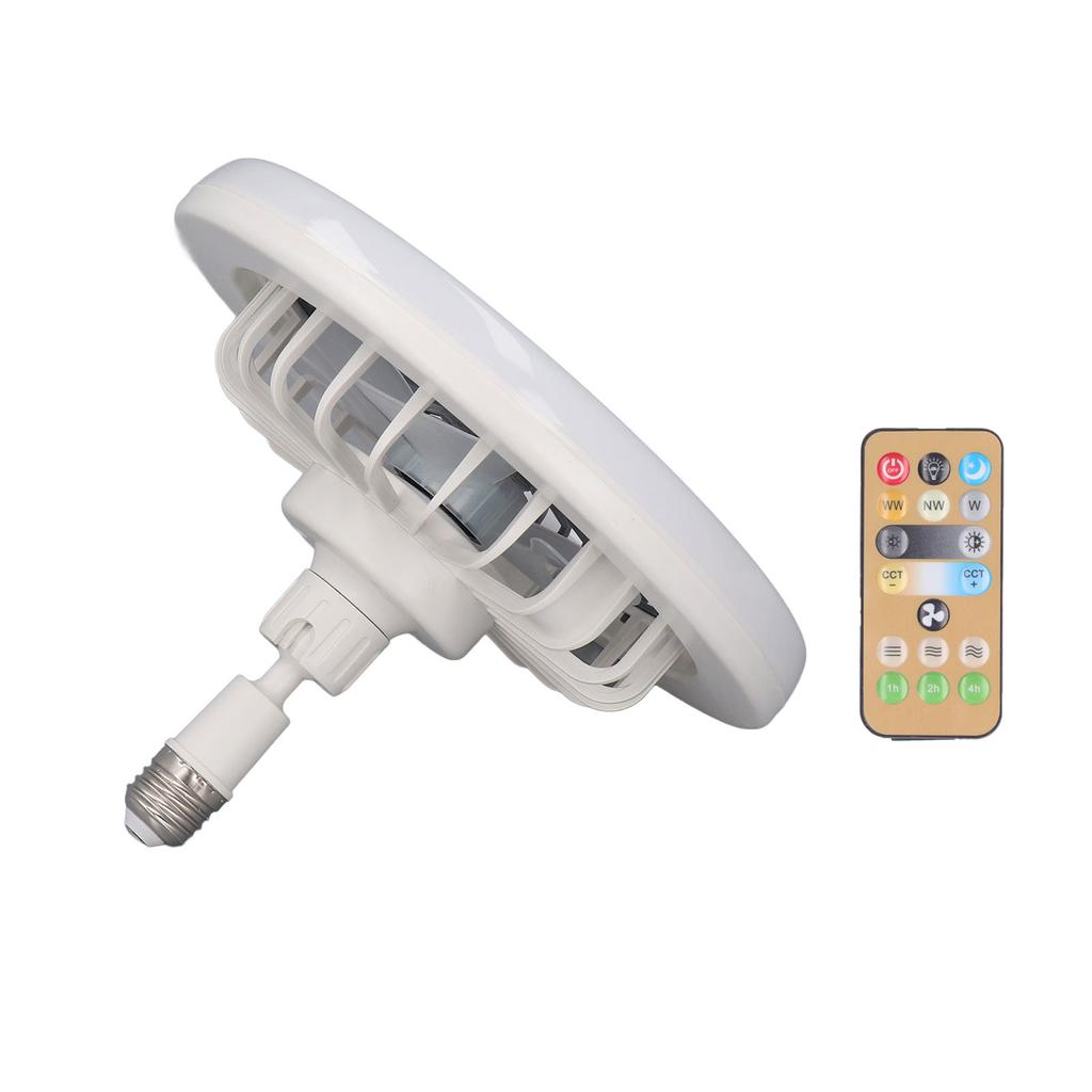 Kleiner Deckenventilator mit Licht Fernbedienung E27 Lampenfassung Ventilator Einstellbare Geschwindigkeit Geschlossener Ventilator