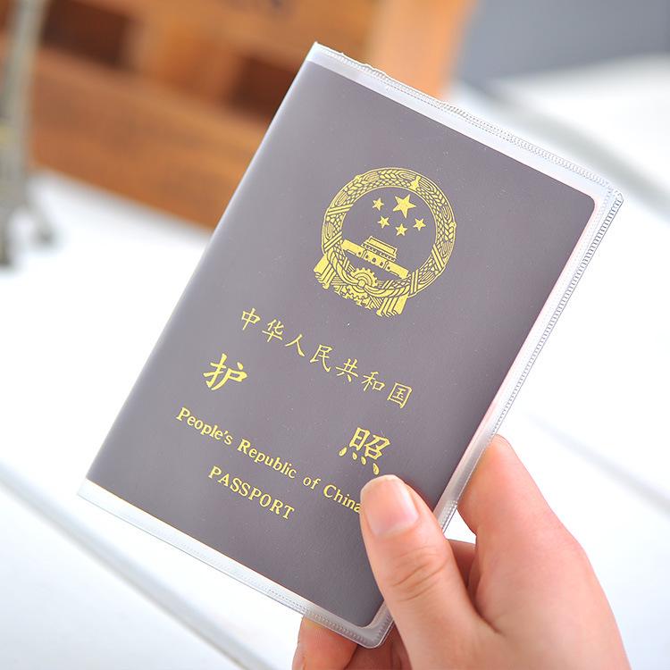 Frosted Transparent Waterproof Passport and Card Holder - Business Travel Protective Case