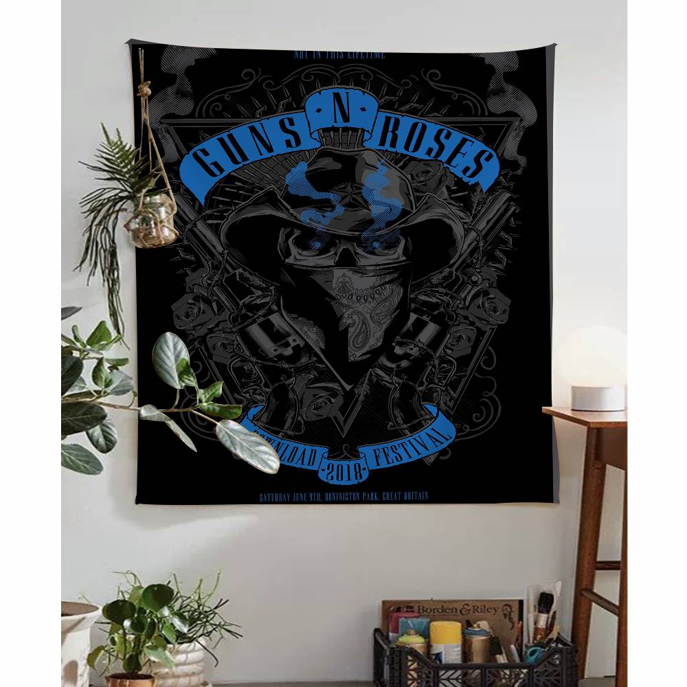 Cool Band GGuns N Roses Hanging Bohemian Tapestry Bohemian Wall Tapestries Mandala Kawaii Room Decor