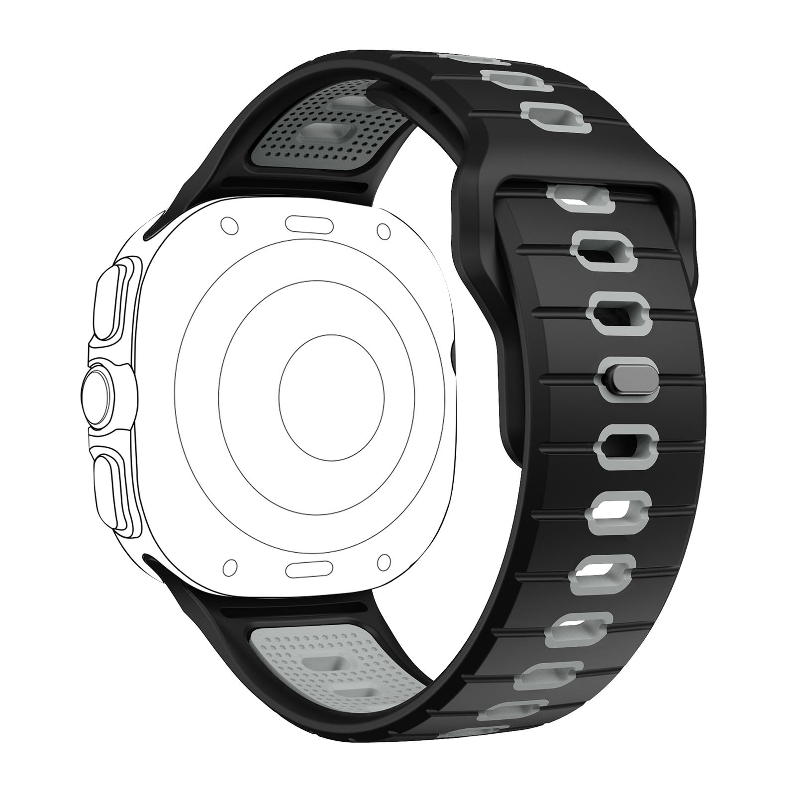 

Silicone Strap with Horizontal Stripes for Galaxy Watch 7 Ultra sports strap breathable and comfortable Watch Band For watch Ultra