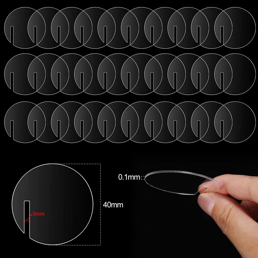 30/50/100PCS Acrylic Circle Cocktail Glass Charm Round Drink Tag Blank Marker Wine Glass Charm Wedding Birthday Party Decoration