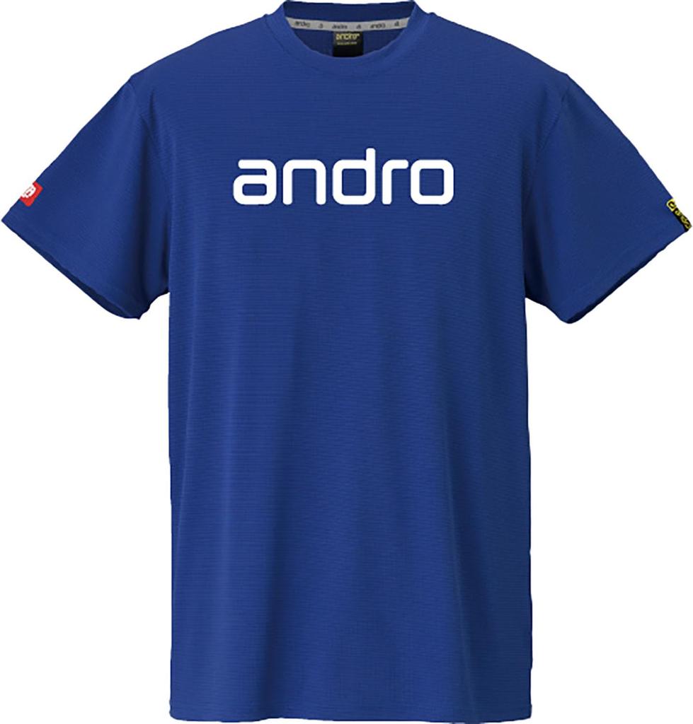 Andro Table Tennis Game Table Tennis Unisex Napa Deep Blue X Size L Shirt, J.T.T.A (Japan Association) Approved, T-Shirt, Deo, White,