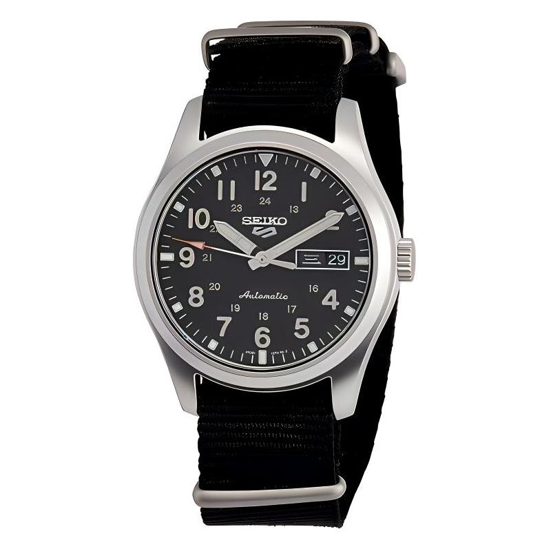 SEIKO casual and elegant Automatic nylon strap 39mm men s watch black dial SRPG37K1 чёрный