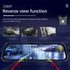 10'' Full HD Touch Screen Rear View Mirror Dash Cam - Front and Rear Camera With Loop Recording, G-Sensor,  170° Wide Angle Dash