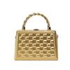 Simple bag Women's hand bag Box bag Delicate plaid chain Crossbody handbag