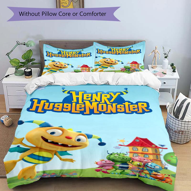 Adventure Henry Hugglemonster Print 3Pcs Bedding Setduvet Cover With 2 Bedropillowcase Home Birthday Gift