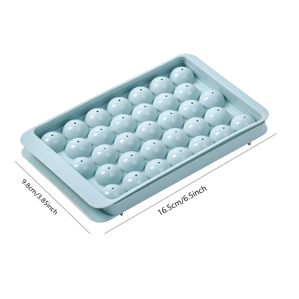 Mini Ice Cube Trays Tiny Ice Cube Tray with Lid for Freezer, Round Ice Cubes for Chilling Cocktail Whiskey Tea Coffee