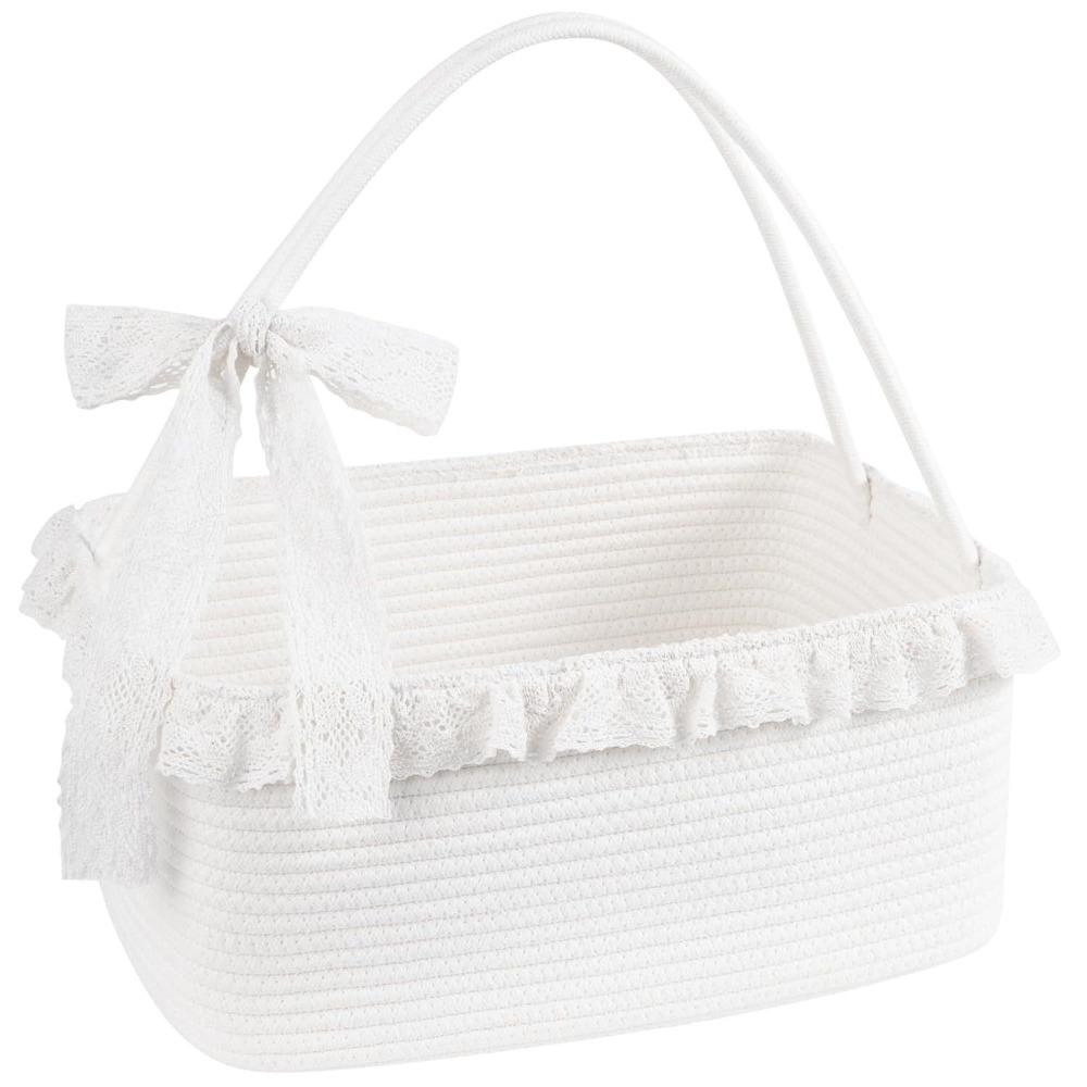 Handheld Storage Basket Woven Picnic Fruit Organizer Household Baby Gift Basket For Home Decor