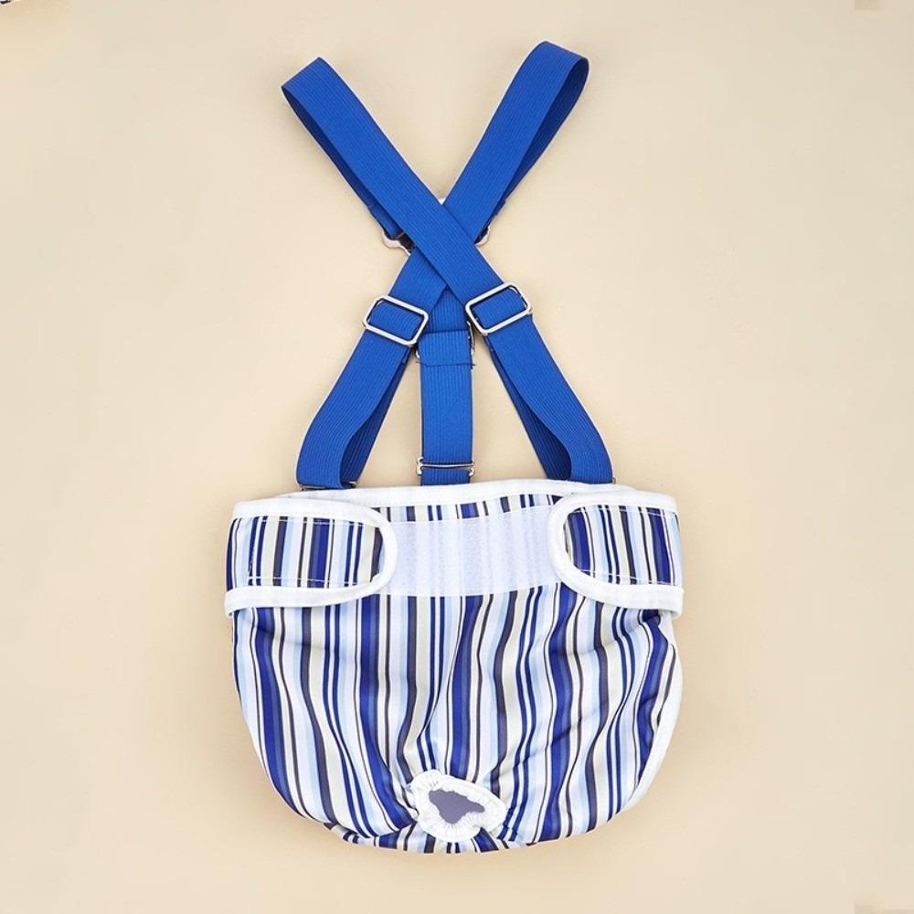 Striped Design Dog Diaper Suspenders Washable Pet Physiological Pants  Puppies Period