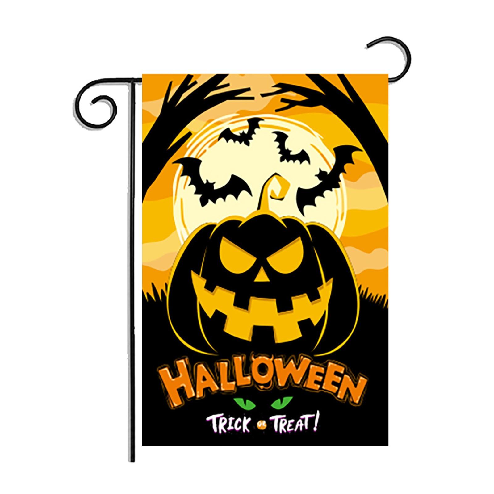 

Halloween Welcome Garden Flag Double Sided For Indoor Yard Flag 17.711.8in
