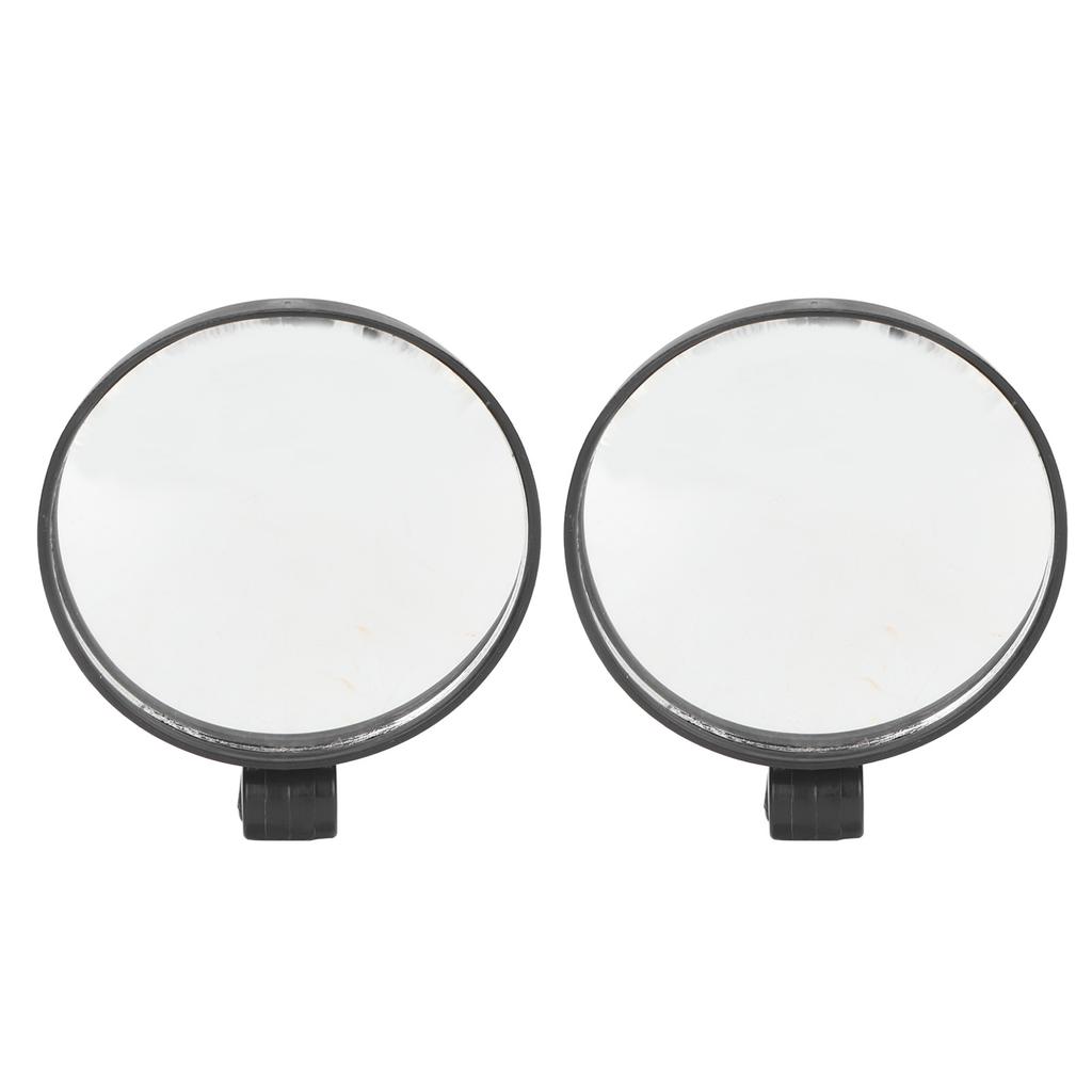 2pcs Bike Rear View Mirror 8cm Adjustable Wide Angle Round Scooter Rearview Mirror Universal for Wheelchair Bicycle