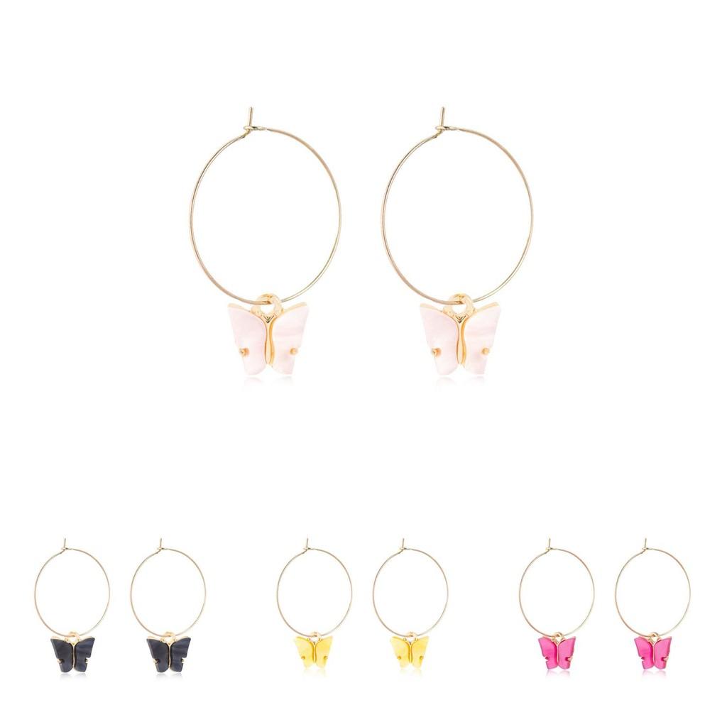 Unique Butterfly Earrings For Women Elegant Alloy Material With Electroplating