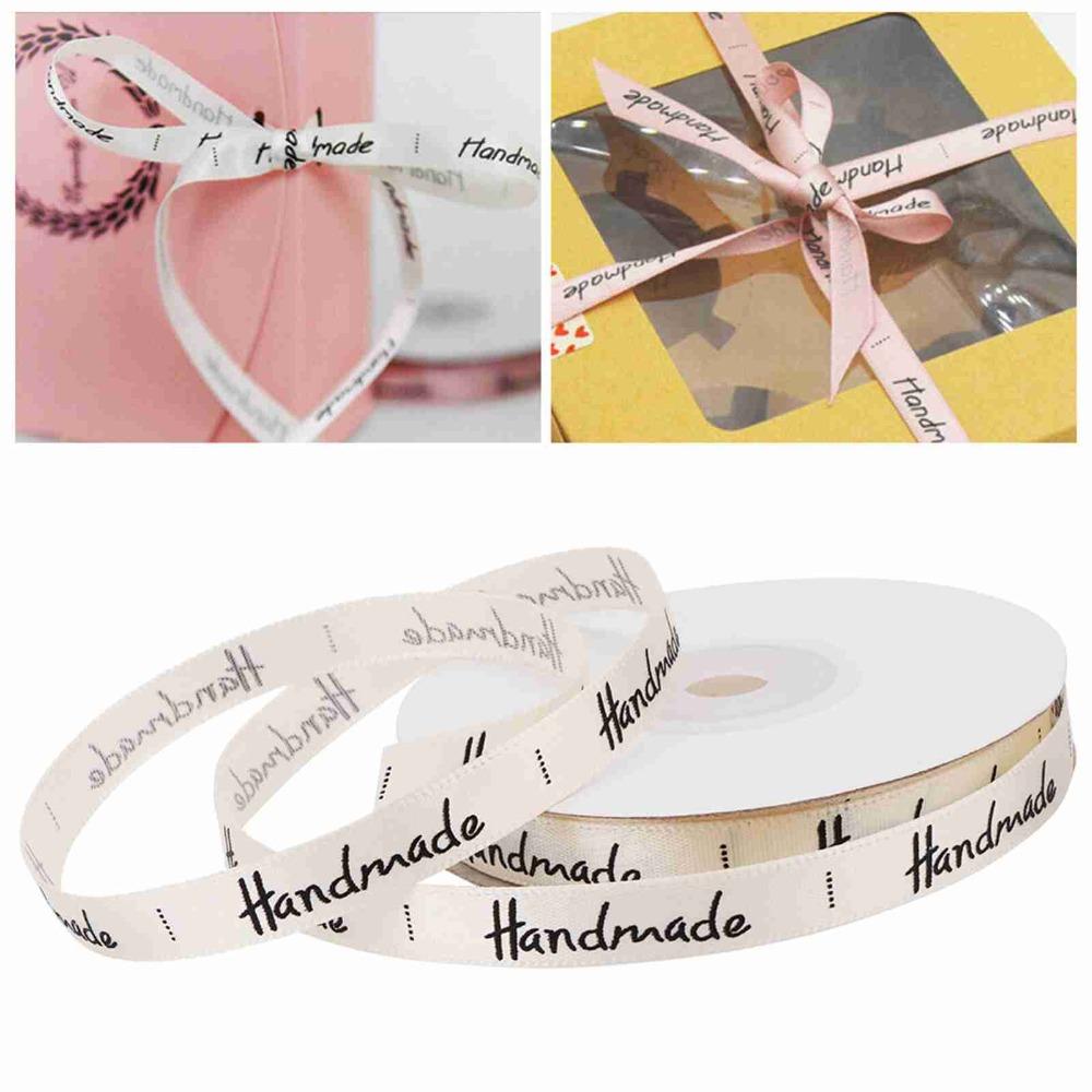 1PCS 20 Yards Handmade Ribbon Natural Ribbon Satin Ribbon Gift Packaging Ribbon Home Decoration