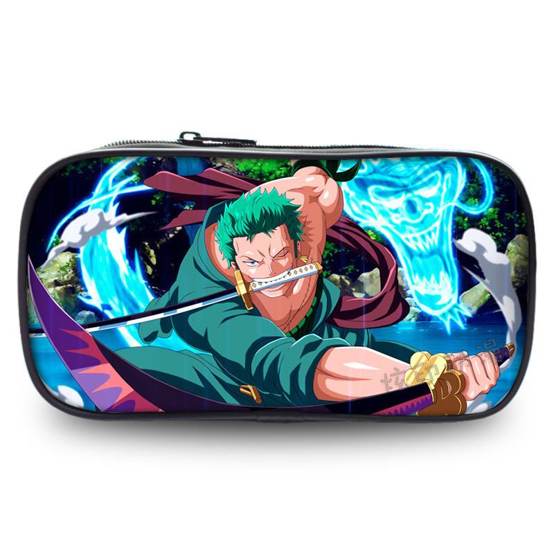 One Piece Luffy Anime Printed Single Layer Stationery Storage Pencil Bag For Students And Office Use