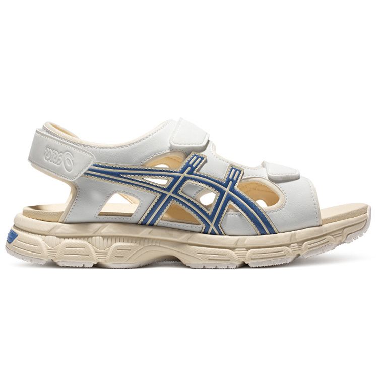 Asics Kahana Sd Leather Comfortable Beach Sandals Unisex Sandals White Blue 1203A130-103