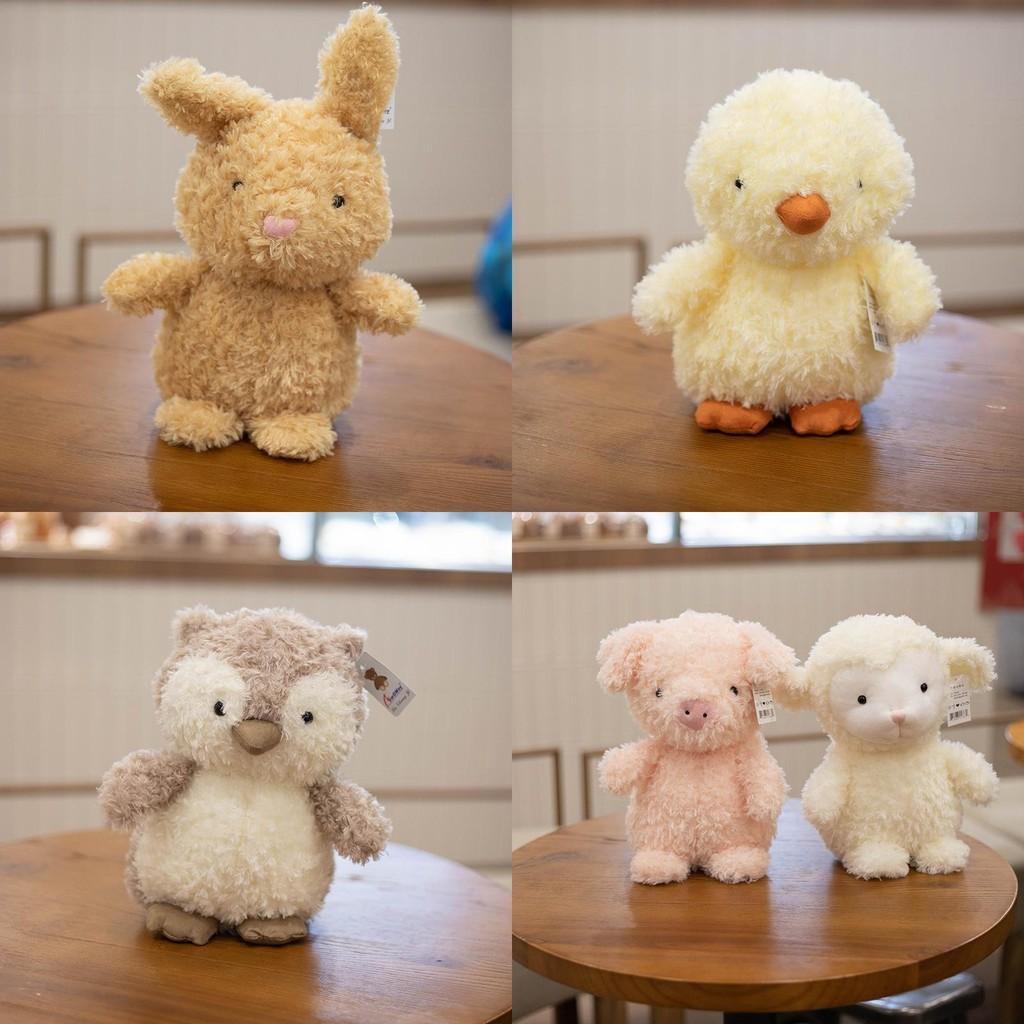 Cartoon Curly Lamb Chick Rabbit Owl Plush Toy Cute Girl Birthday Gift Holiday