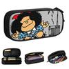 Mafalda Cartoon Pencil Cases Kawaii Amine Pen Bags Student Large Storage School Supplies Cosmetic Pencil Pouch