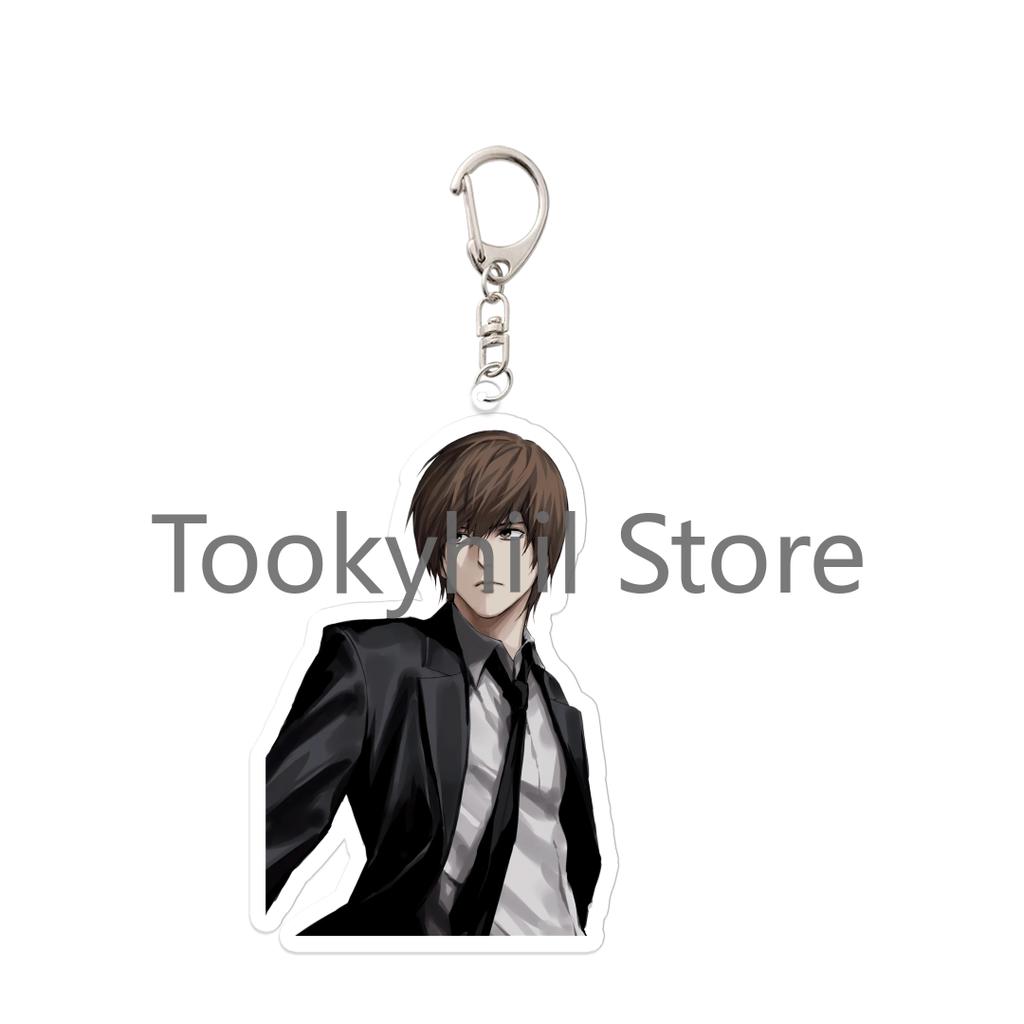 Death Note Keychain L Misa Amane Anime Cartoon Game Jewelry Fashion Figure Yagami Light Transparent Acrylic Ornaments Girl Gift