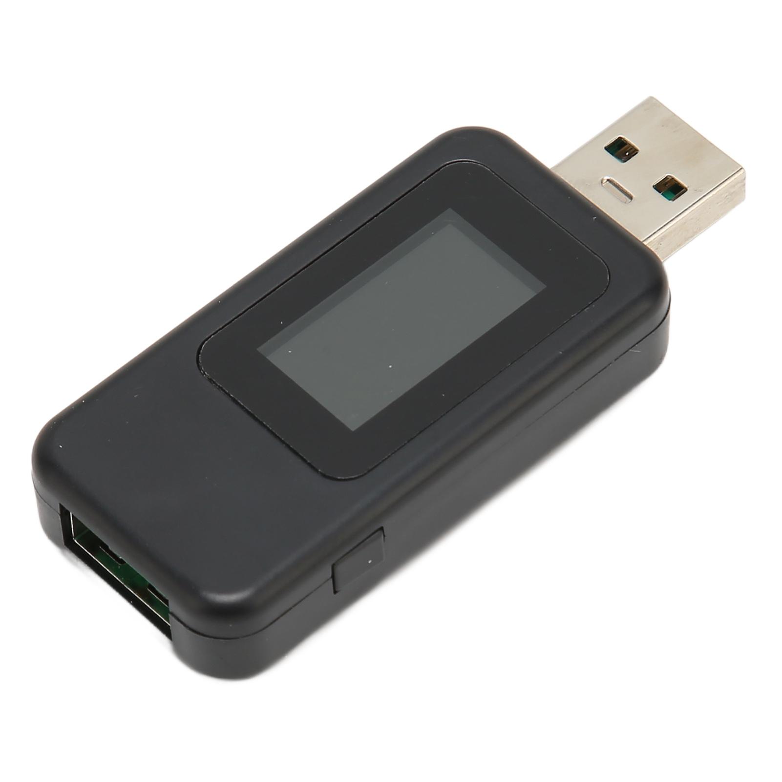 

USB-тестер Кольоровий HD цифровий РК-дисплей Вимірювач потужності 0‑6,5 A 4‑30 В Тестер напруги та струму Мультиметр