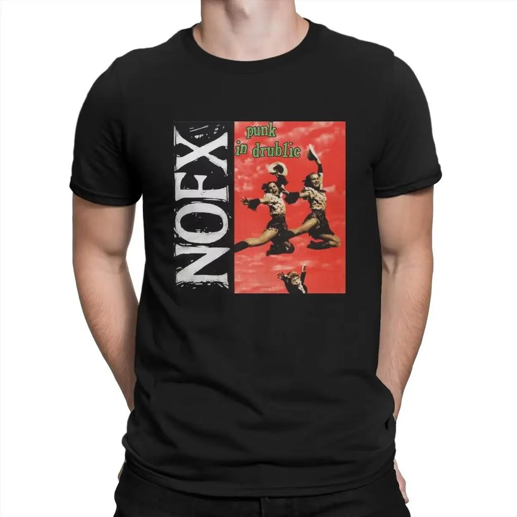 Nuova Maglietta Divertente NOFX in Cotone a Manica Corta Maglietta Musicale con Girocollo Abbigliamento Leggero e Traspirante per Outfit Estivi Freschi