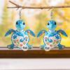 Y2K Colorful Turtle Acrylic Earrings For Women Chic Fashion Earrings Novelty Earrings Summer Vacation Casual Earrings