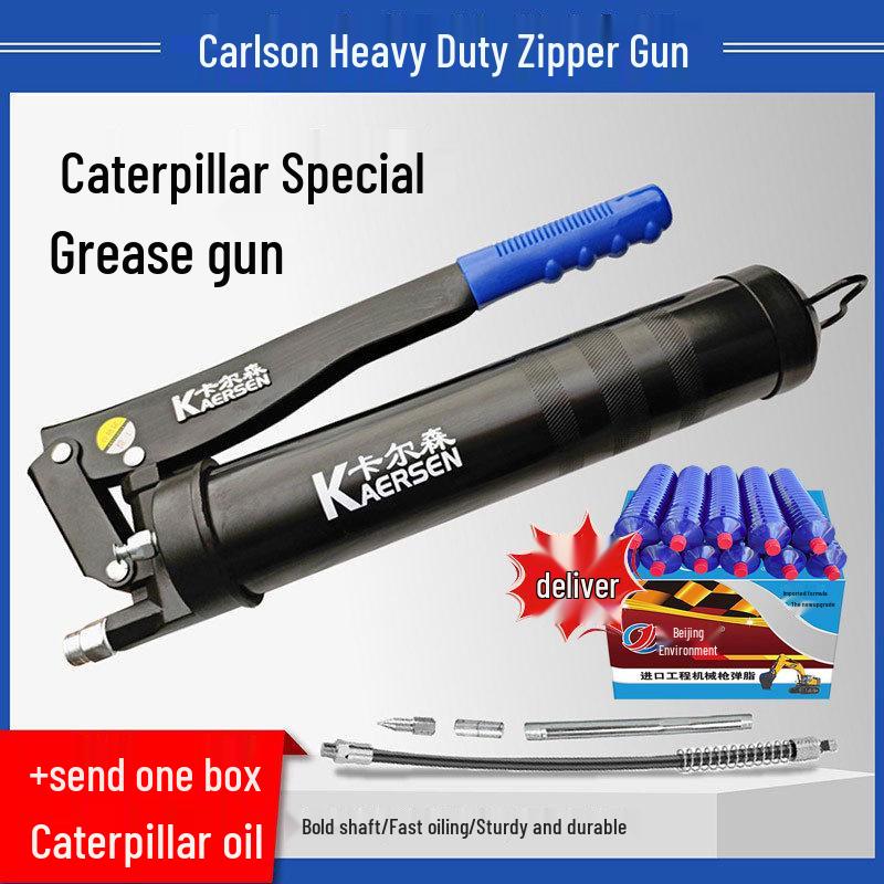 Carlson Zipper Grease Gun: Mini Excavator Chain Type Mechanical Lubricating Oil Bullet Gun