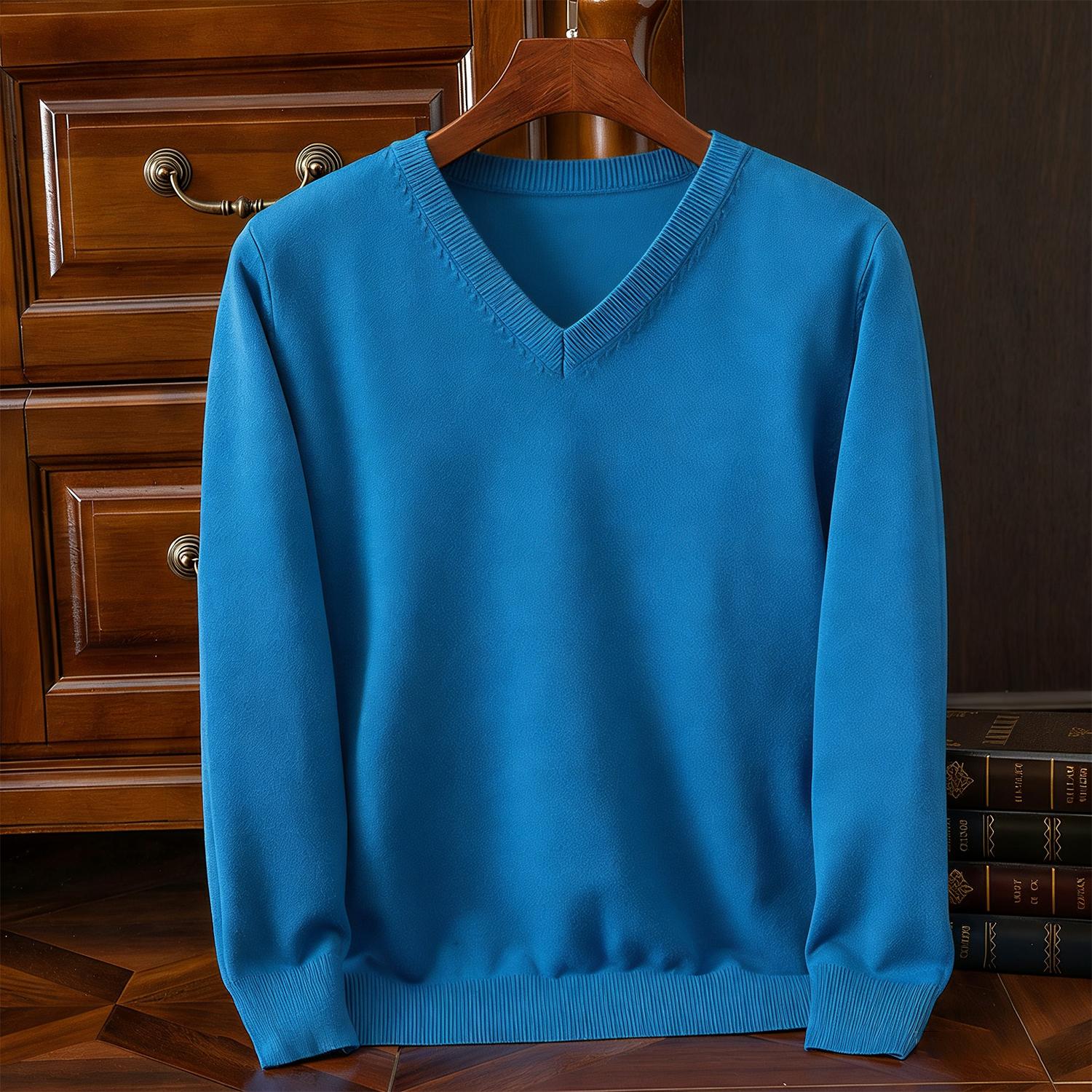 

Чоловічий жіночий високоякісний в’язаний светр осінь-зима Пуловер з V-подібним вирізом Топи з довгими рукавами Блуза Формальний одяг Сорочки Майки для чоловіків 3XL