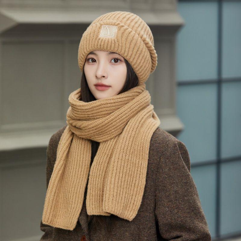  Women's Winter Wool Hat Knitted Dome Style with Eaves Brim, Warm and Fashionable