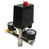 Air Compressor Pressure Switch Kit CE Valve Pressure Control Switch Black Cover Iron Meter Brass US