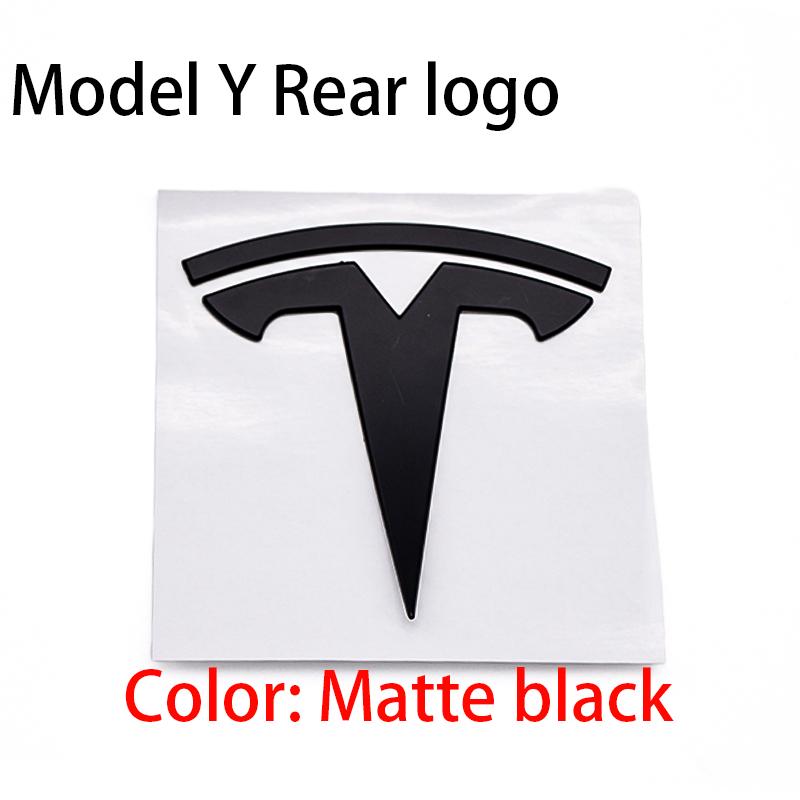 QSGMX1 3D For Tesla Logo ABS TESLA Model 3 Mode Y Car Front Hood Logo Cover Emblem Sticker Styling Auto Body Rear Trunk Badge