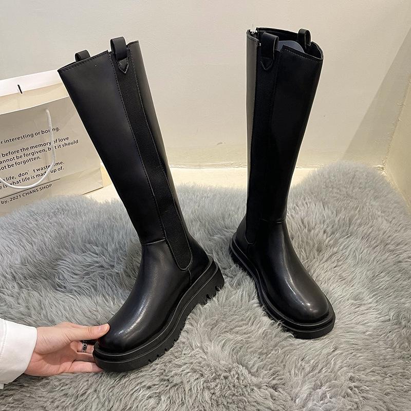 Women's Boots 2026 Autumn/Winter New Versatile Knight Boots Women's Thick Bottom Long Boots High Barrel Long Boots with Velvet