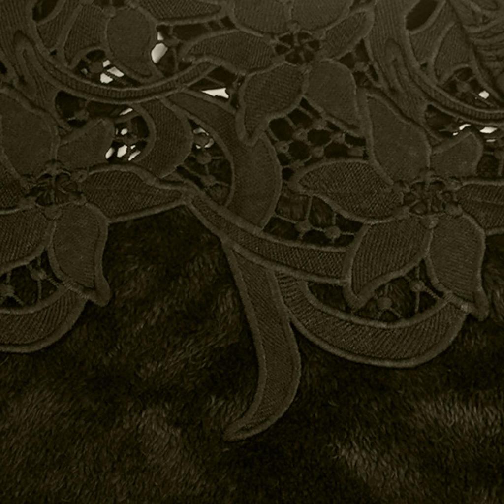 Women's Fashion Casual Solid Color Lace Stitching One-neck Lace Long-sleeved Sweater