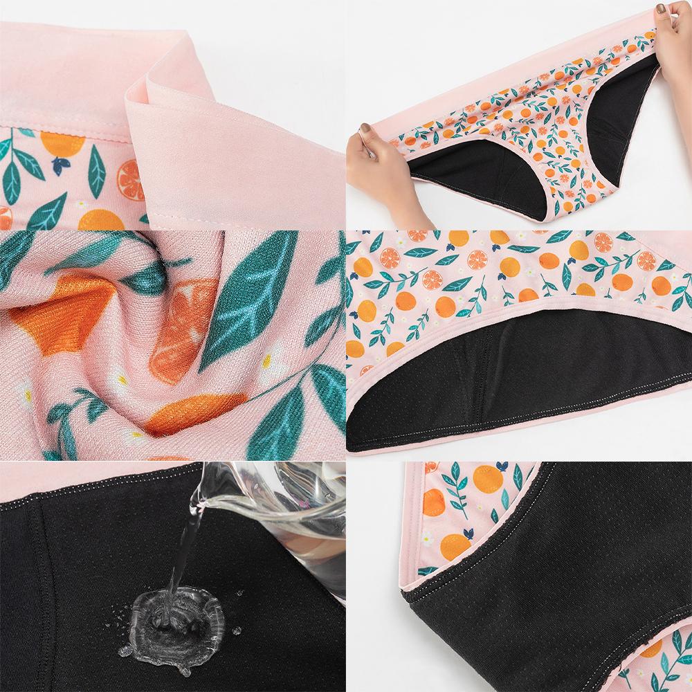Super Absorbent Cotton Menstrual Underwear Reusable Period Panties for Women with Heavy Flow Leak-Proof Sanitary Pants
